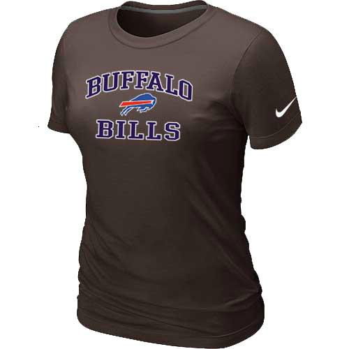 Cheap Women Buffalo Bills Heart & Soul Brown T-Shirt