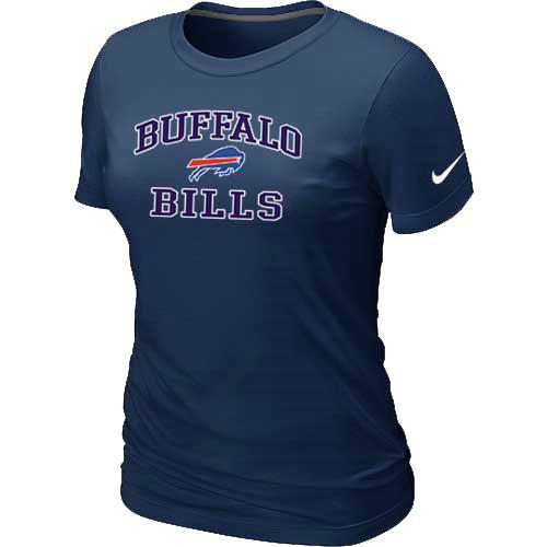 Cheap Women Buffalo Bills Heart & Soul D.Blue T-Shirt