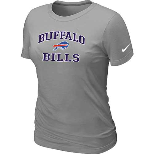 Cheap Women Buffalo Bills Heart & Soul L.Grey T-Shirt