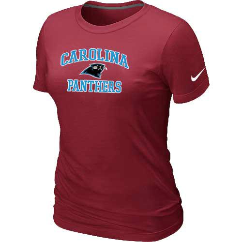 Cheap Women Carolina Panthers Heart & Soul Red T-Shirt
