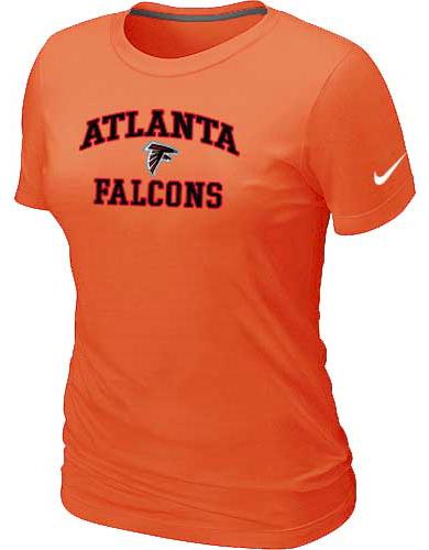 Cheap Women Atlanta Falcons Heart & Soul Orange T-Shirt