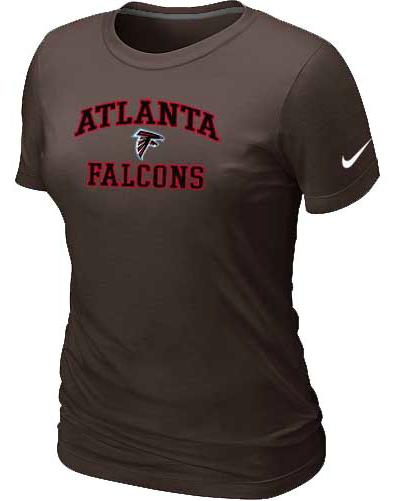 Cheap Women Atlanta Falcons Heart & Soul Brown T-Shirt