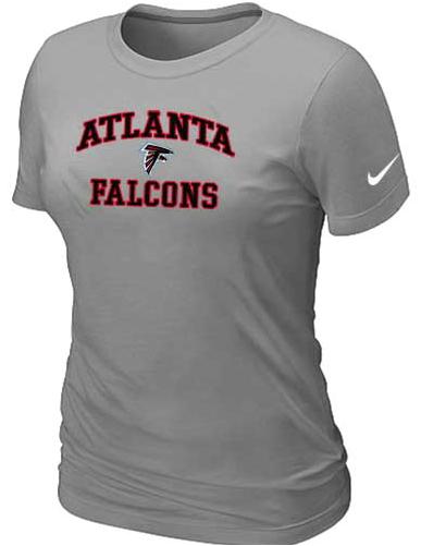Cheap Women Atlanta Falcons Heart & Soul L.Grey T-Shirt
