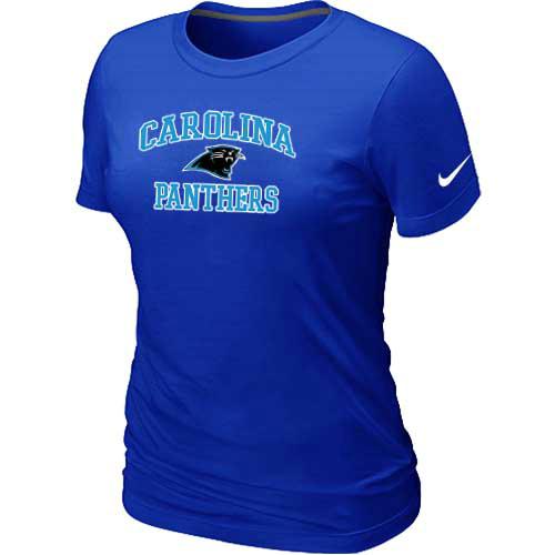 Cheap Women Carolina Panthers Heart & Soul Blue T-Shirt