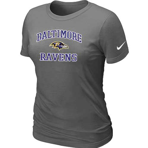 Cheap Women Baltimore Ravens Heart & Soul D.Grey T-Shirt