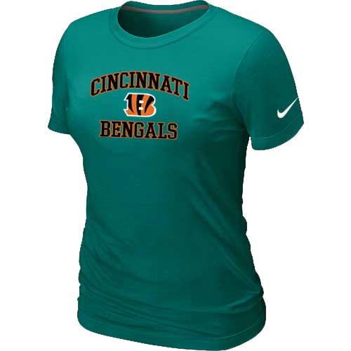 Cheap Women Cincinnati Bengals Heart & Sou L.Greenl T-Shirt