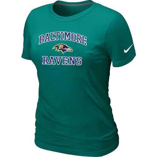 Cheap Women Baltimore Ravens Heart & Soul L.Green T-Shirt