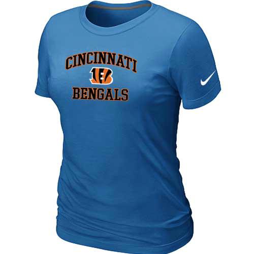 Cheap Women Cincinnati Bengals Heart & Sou L.bluel T-Shirt