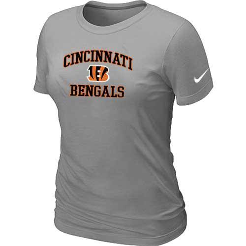 Cheap Women Cincinnati Bengals Heart & Sou L.Greyl T-Shirt