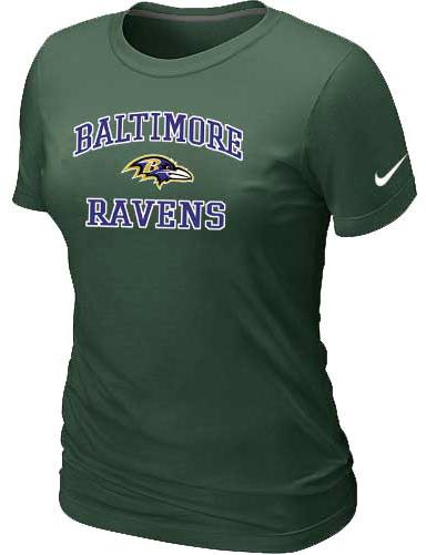 Cheap Women Baltimore Ravens Heart & Soul D.Green T-Shirt