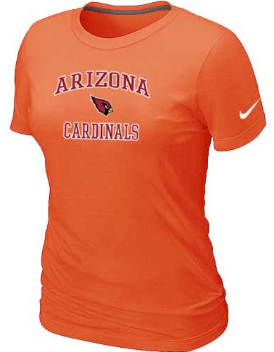 Cheap Women Arizona Cardinals Heart & Sou Orangel T-Shirt