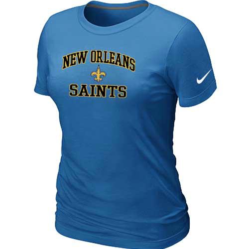 Cheap Women New Orleans Sains Heart & Soul L.blue T-Shirt