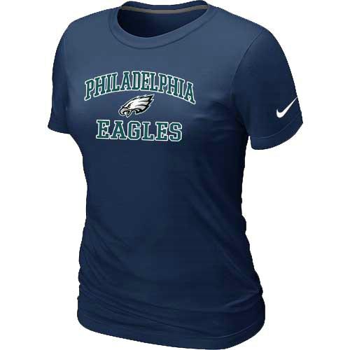 Cheap Women Philadelphia Eagles Heart & Soul D.Blue T-Shirt