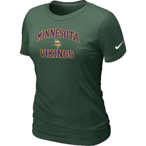 Cheap Women Minnesota Vikings Heart & Soul D.Green T-Shirt