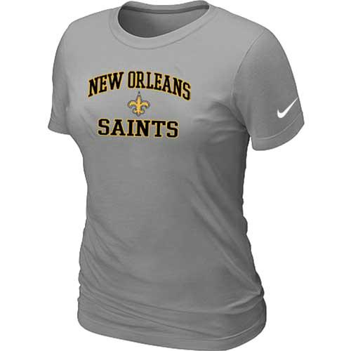 Cheap Women New Orleans Sains Heart & Soul L.Grey T-Shirt
