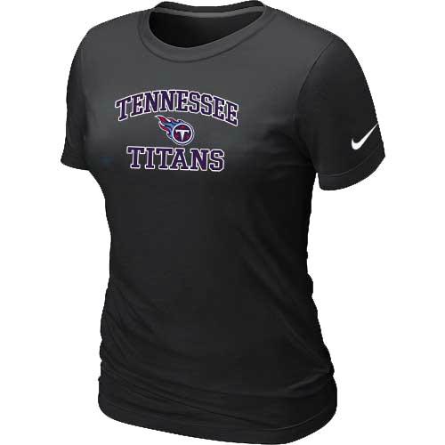Cheap Women Tennessee Titans Heart & Soul Black T-Shirt