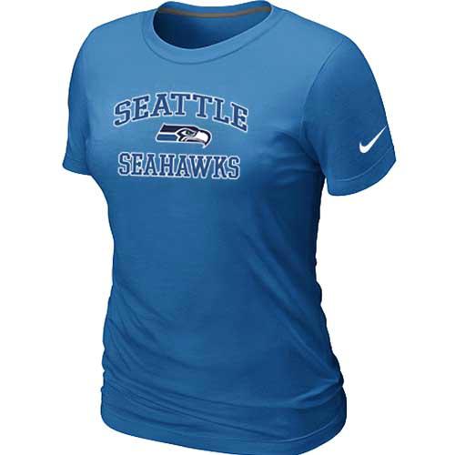 Cheap Women Seattle Seahawks Heart & Soul L.blue T-Shirt