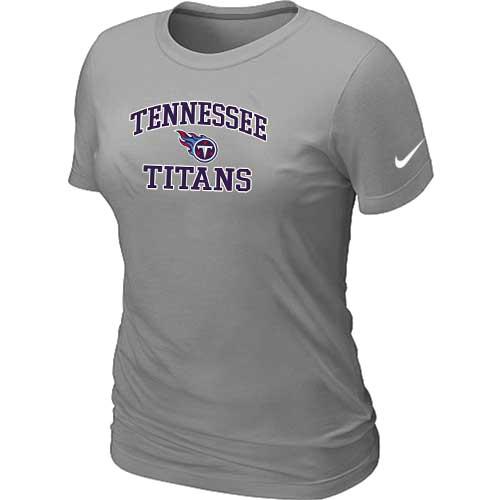 Cheap Women Tennessee Titans Heart & Soul L.Grey T-Shirt