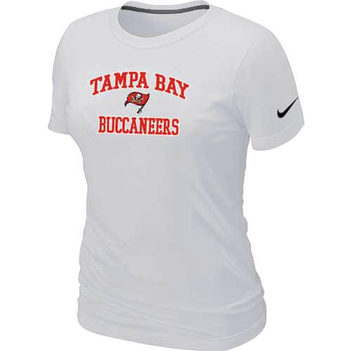 Cheap Women Tampa Bay Buccaneers Heart & Soul White T-Shirt