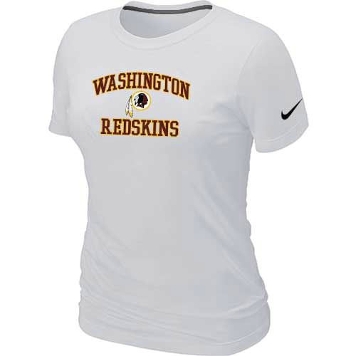 Cheap Women Washington Redskins Heart & Soul White T-Shirt