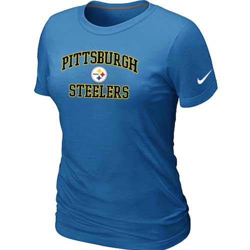 Cheap Women Pittsburgh Steelers Heart & Soul L.blue T-Shirt