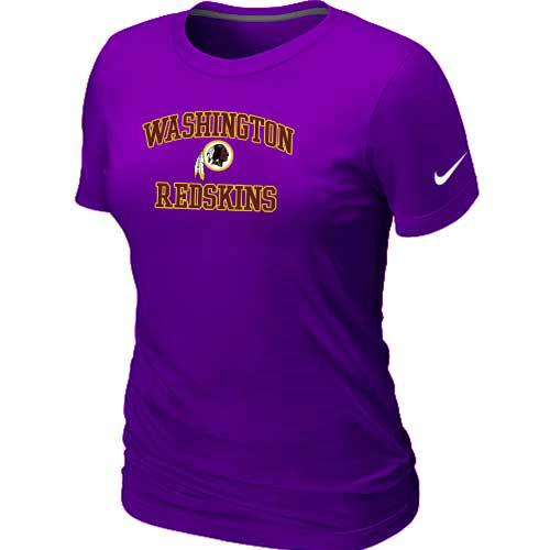 Cheap Women Washington Redskins Heart & Soul Purple T-Shirt