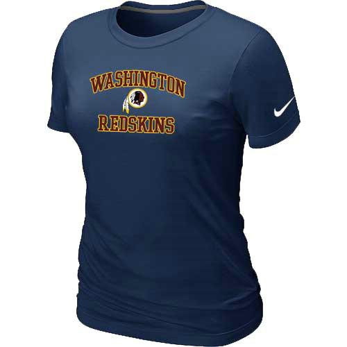 Cheap Women Washington Redskins Heart & Soul D.Blue T-Shirt