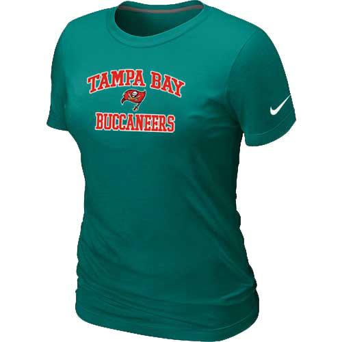 Cheap Women Tampa Bay Buccaneers Heart & Soul L.Green T-Shirt