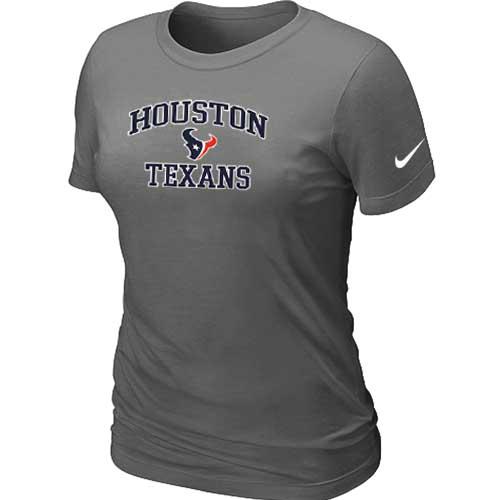 Cheap Women Houston Texans Heart & Soul D.Grey T-Shirt