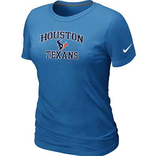 Cheap Women Houston Texans Heart & Soul L.blue T-Shirt