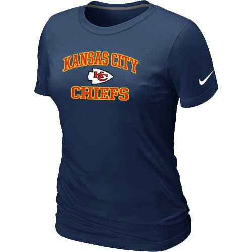 Cheap Women Kansas City Chiefs Heart & Soul D.Blue T-Shirt