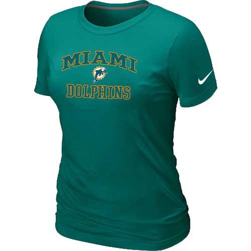 Cheap Women Miami Dolphins Heart & Soul L.Green T-Shirt