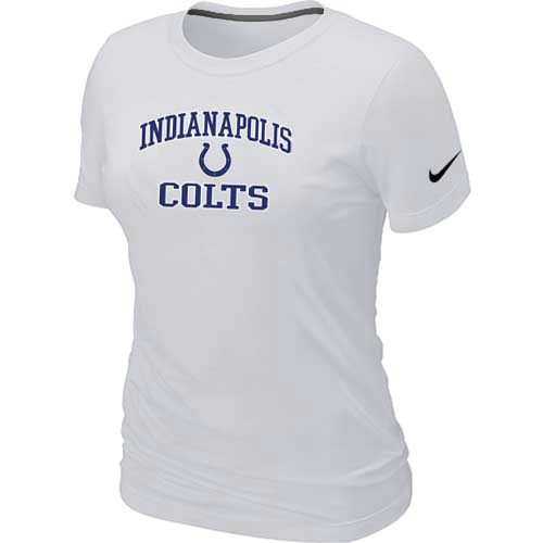 Cheap Women Indianapolis Colts Heart & Soul White T-Shirt