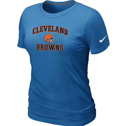 Cheap Women Cleveland Browns Heart & Soul L.blue T-Shirt