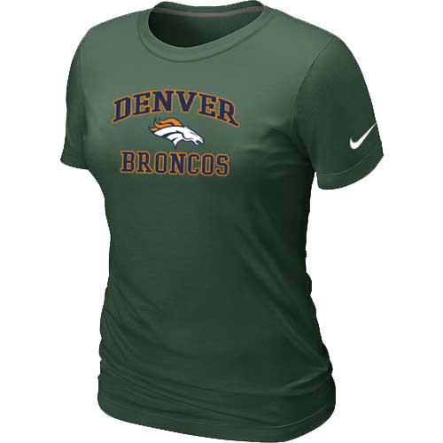 Cheap Women Danver Broncos Heart & Soul D.Green T-Shirt