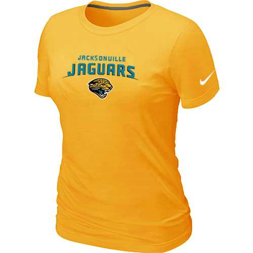Cheap Women Jacksonville Jaguars Heart & Soul Yellow T-Shirt