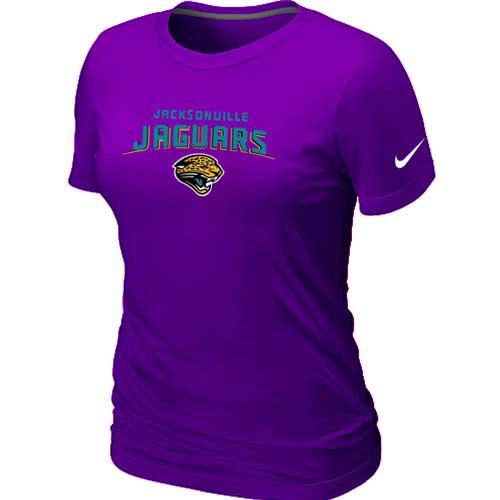 Cheap Women Jacksonville Jaguars Heart & Soul Purple T-Shirt