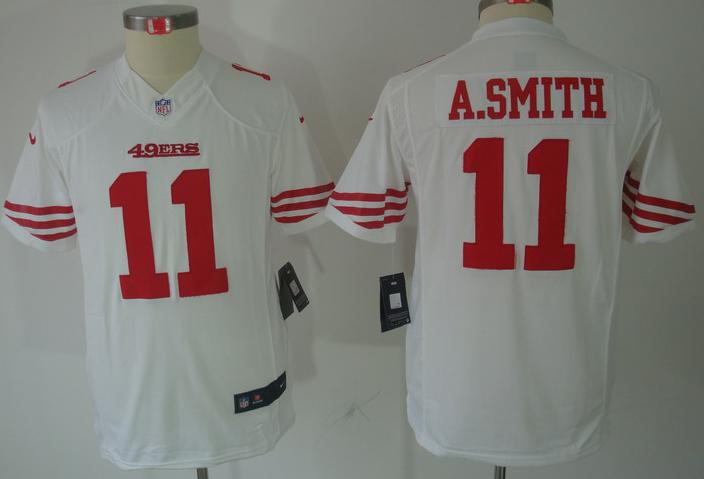 Kids Nike San Francisco 49ers 11 Alex Smith White Game LIMITED NFL Jerseys Cheap