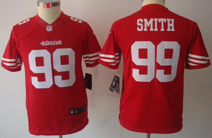 Kids Nike San Francisco 49ers #99 Aldon Smith Red Game LIMITED NFL Jerseys Cheap