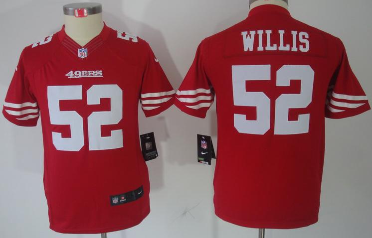 Kids Nike San Francisco 49ers #52 Patrick Willis Red Game LIMITED NFL Jerseys Cheap