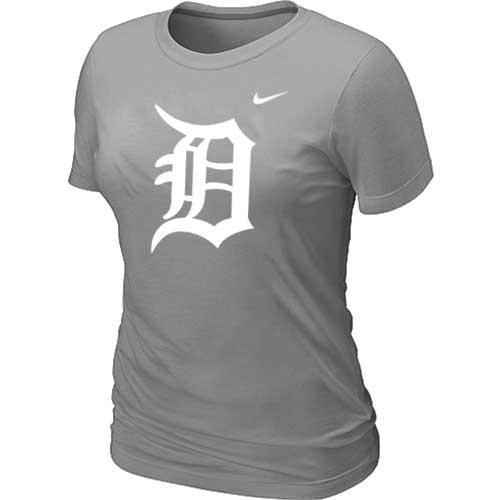 Cheap Women Detroit Tigers Heathered L.Grey Nike Blended MLB T-Shirt