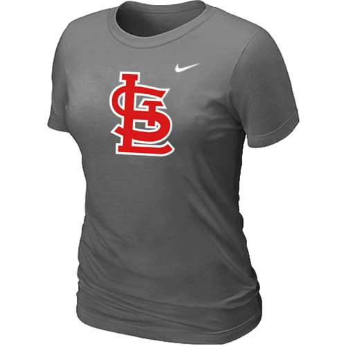 Cheap Women St.Louis Cardinals Heathered D.Grey Nike Blended MLB T-Shirt