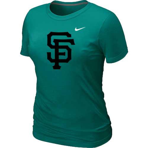 Cheap Women San Francisco Giants Heathered L.Green Nike Blended MLB T-Shirt