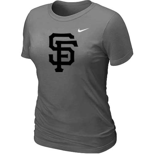 Cheap Women San Francisco Giants Heathered D.Grey Nike Blended MLB T-Shirt