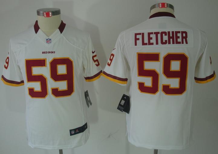 Kids Nike Washington Redskins 59# London Fletcher White NFL Jerseys Cheap