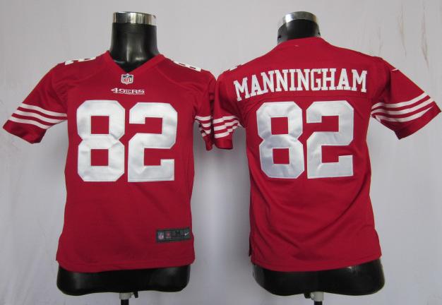 Kids Nike San Francisco 49ers #82 Mario Manningham Red NFL Jerseys Cheap