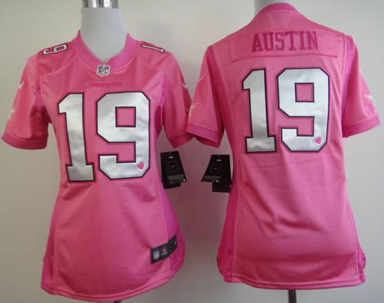 Cheap Women Nike Dallas Cowboys 19# Miles Austin Pink Love's NFL Jerseys