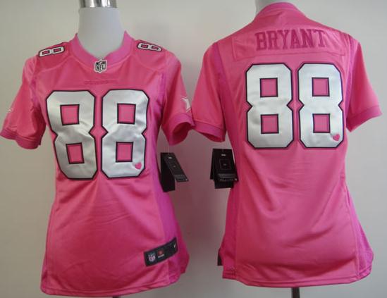 Cheap Women Nike Dallas Cowboys 88# Dez Bryant Pink Love's NFL Jerseys