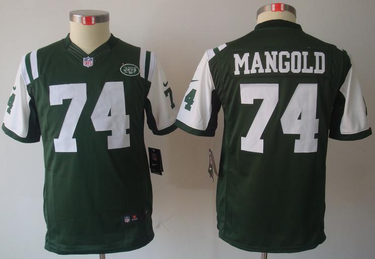 Kids Nike New York Jets 74# Nick Mangold Green Game LIMITED NFL Jerseys Cheap