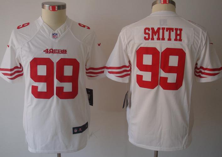 Kids Nike San Francisco 49ers #99 Aldon Smith White Game LIMITED NFL Jerseys Cheap